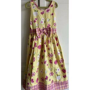 Hartstrings Size 7 Girl’s Yellow‎ Pink Floral Dress